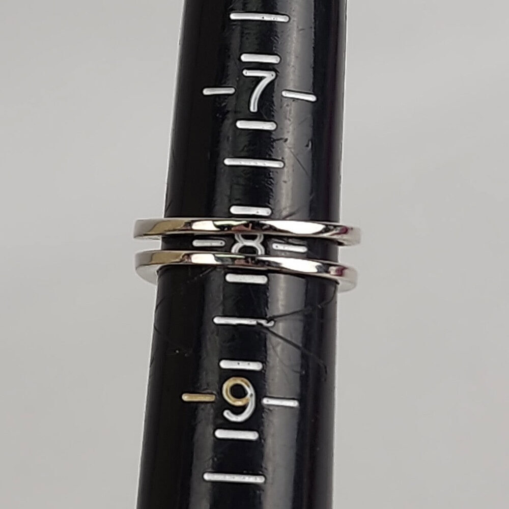 Silver Rhinestone Ring Size 8 - Picture 8 of 8